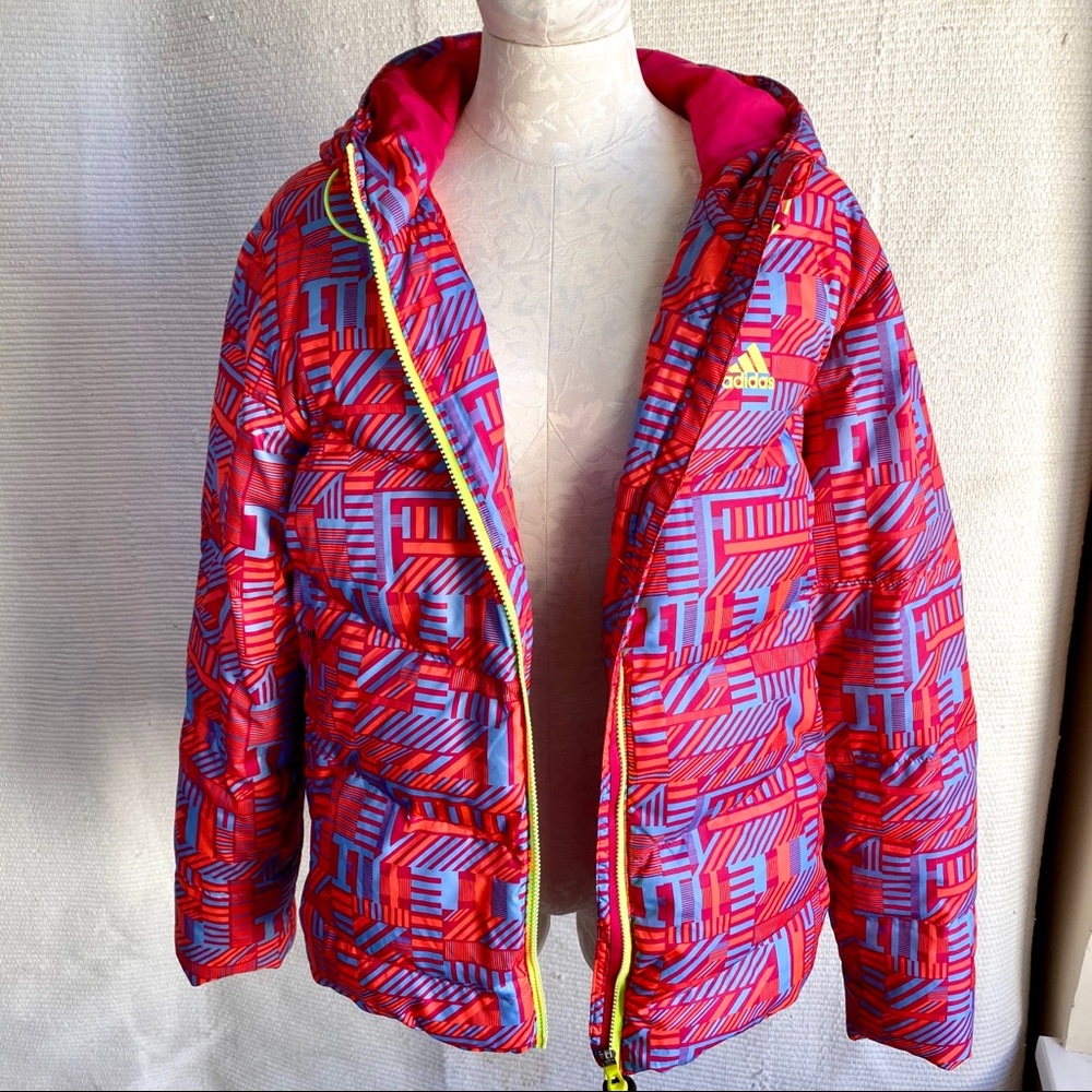 Adidas L Rare Retro 90s Print Down Puffer Jacket - Picture 5 of 8